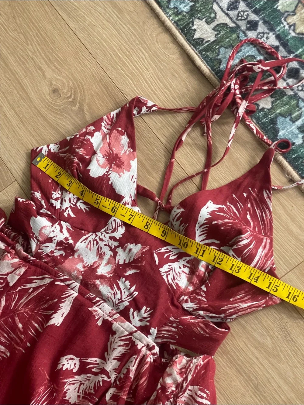 Free people Size medium Floral Halter woman's Maxi Dress - Picture 5 of 11